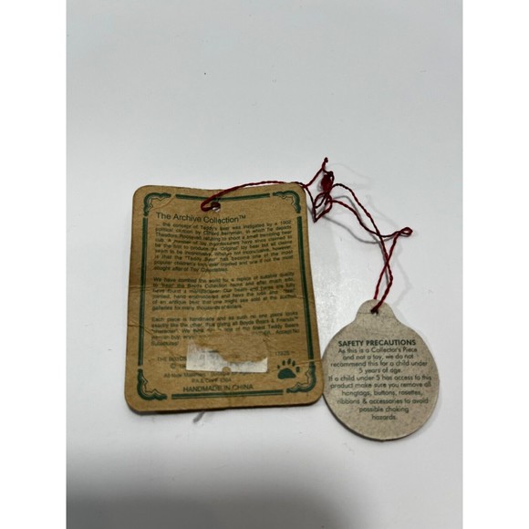 BOYDS BEAR EDMUND. Teddy Bear VELVET TROUSERS VEST 8" Jointed plush - Picture 9 of 9